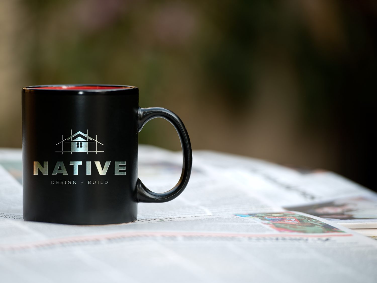 Native Design + Build: Foil mark on matte black